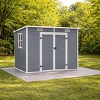 Abri de Jardin en Résine 238 x 125 x 183 cm avec Portes Verrouillables