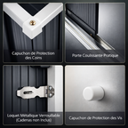 Abri de Jardin en Métal 163 x 86 cm avec Porte Coulissante Verrouillable