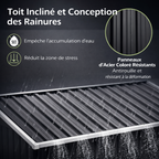 Abri de Jardin en Métal 163 x 86 cm avec Porte Coulissante Verrouillable