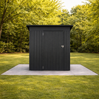 Abri de Jardin en Métal Galvanisé 150 x 90,5 x 185 cm avec Toit en Pente