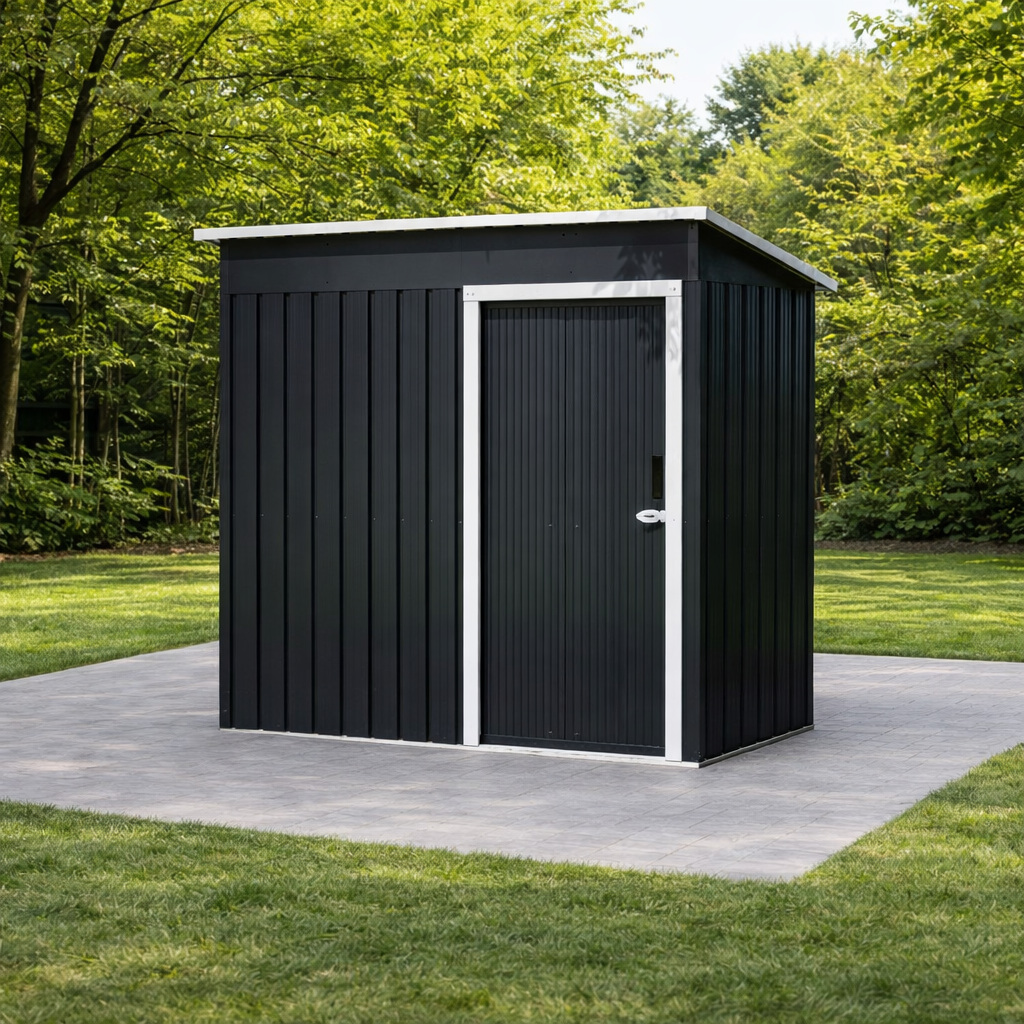 Abri de Jardin en Métal 163 x 86 cm avec Porte Coulissante Verrouillable