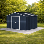 Abri de Jardin en Acier 5,4 m² 277 x 195 x 192 cm avec Porte Coulissante et avec ventilations