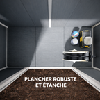 Abri de Jardin en Résine 238 x 125 x 183 cm avec Portes Verrouillables